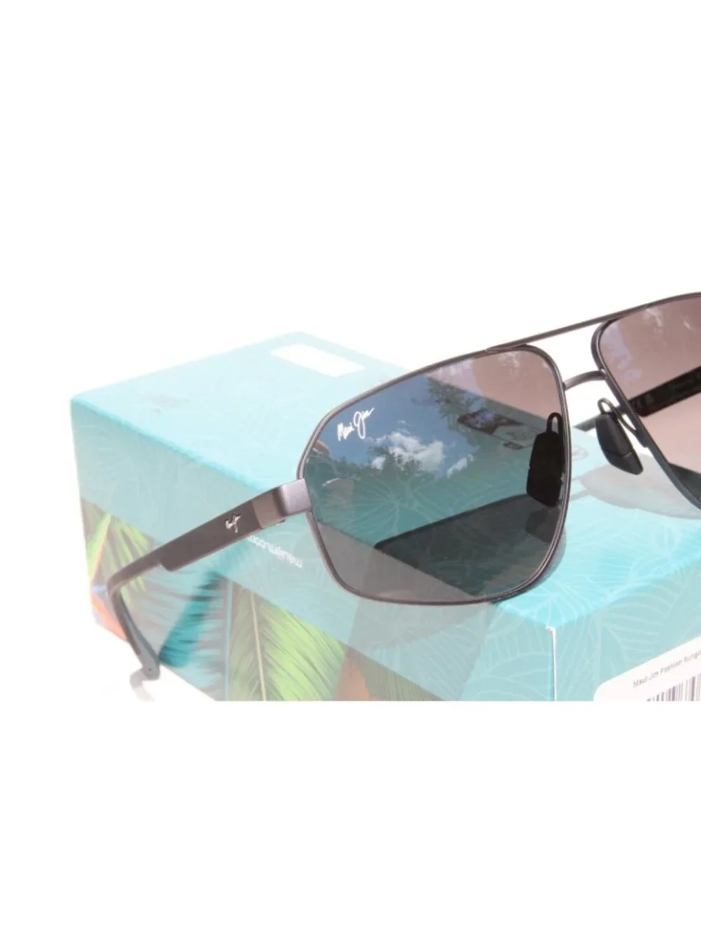 MAUI JIM Keawawa POLARIZED Sunglasses DSB620-02 Gunmetal/Silver Black Mirror NEW
